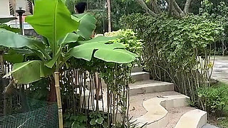 Outdoor Bikini Tease, Big Boobs Flashing