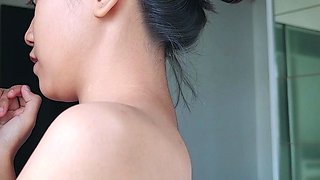 Small titted brunette amateur anal nailed at home