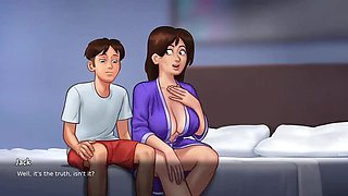 Stepmom Panty Sniffing & Fucking - Stepson Masturbates to Indian Cartoon 3D Sex (Summertime Saga)
