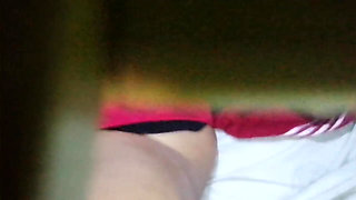 ep9 Desi stepmom found the cam of stepson and she strips for him to see Pussy Show Begins Laying on the bed starts her boobs job