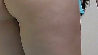Room Cleaning in No Bra and Miniskirt, Cute Japanese Girl Is Natural Tits Stick Out From Short T-shirts, Thong Panties Visible