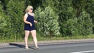 Dropping My Panties on the Road