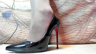 Foot Slave Training in Nylons and Heels - Live Stream