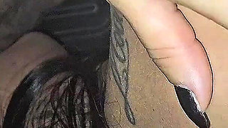 A Penis Flashing on a Rainy Night for Two Brunettes on the Street