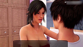 The stepmother lets her stepson do whatever he wants, because his big cock turns her into a submissive bitch. eng sub