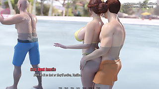 Big Tits Stepaunt MILF Outdoor Beach Pussy Rubbing with Huge Cock Stepnephew Right Behind Her Cuckold Husband - Heart Problems