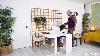 Lewd ebony spinner smutty xxx video