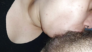 SO GREEDY FOR A HARD COCK, this naughty swallows deeply with her throat