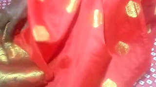 Red Saree Stripping