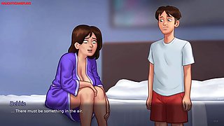 Naughty Dude Hits The Spot With His Hot Sexy Landlady MILF During Sensual Massage -  Summertime Saga 05