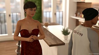 Cheating housewife gets caught in the act with the repair guy