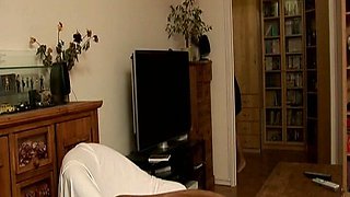 Nasty French Whore Eats Cum After Hard DP Threesome Fuck