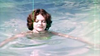 Pale skin all natural sexy slut in the pool hooks up with a black man