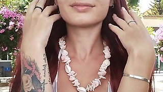 Topless Teasing in the Outdoors