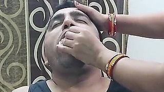 Husband Gagged with Femdom Bondage by Pregnant Indian Wife