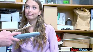 Petite teen shoplifter fucked her way out of trouble