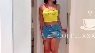HOT Japanese Wife Lina Nakamura Fucks BBC John Coffee in Front of Cuckold Husband - No Condom Creampie & Milk Bath