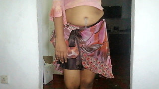 Desi Maid Dressed with Wife's Sexy Outfit and It Was Reviling Desi Big Assets Wanted Him to Fuck Her