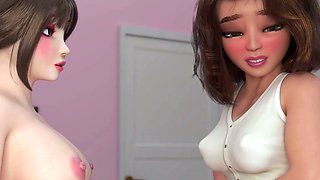 Shemale With Two Cocks Fucks Stunning Trap - 3D FUTA 2025