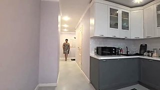 Stepmom Stays With Stepson For Hard Kitchen Fuck - Rough Anal & Hot Blowjob