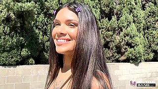 Adorable teen babe wants to screw, stroke, and cum in public