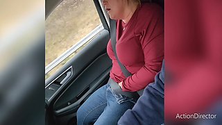 Vibrating Panties and Cock Play in the Car