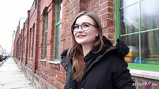 Tiny Emily - German Small Glasses Student 18+ Pick Up And Talk To Casting Fuck