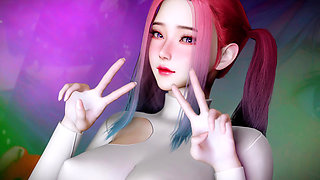 3D cute Asian stripper naked her perfect boobs got her wet pussy fucked so hard