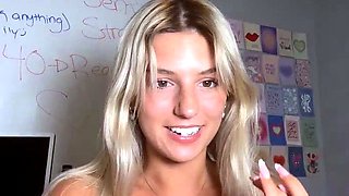 blonde teen pregnant girl has her pussy masturbated