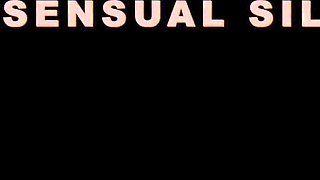 Milena Ray Mesmerizes with Red Sensual Brunette Silk