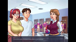 Large, summertime saga cartoon, 3d