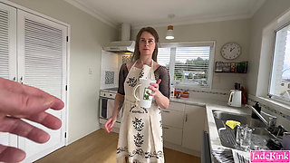 Domestic servant used and fucked in kitchen