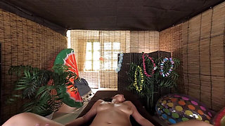 Beach House Pick-up Aesthetic: Busty Girl on a Summer Day 1/2