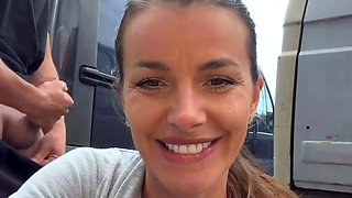 Beautiful Italian Wife Rides A Car Tow Hook In Her Pussy