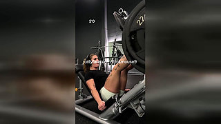 18-Year-Old Gym Girl Accidentally Flashes Tight Pussy During Live Stream