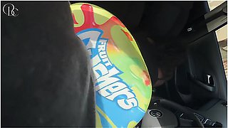 Big Booty Ebony Gets Fucked Through A Hole In Her Tight Gusher Shorts On Her Way To The Car Wash