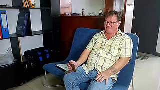 SEXRETARY Office domination, Customer fucks the secretary in the mouth and pussy Scene  1 55