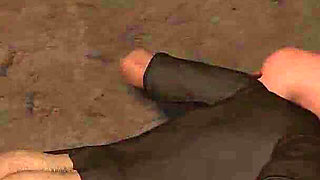 Sexy Blonde Spreading Her Legs for a Grey Old Man