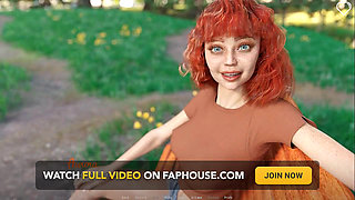 Off the record: cute red head girl in the park ep 7