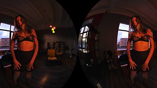 European amateur brunette rides big dick