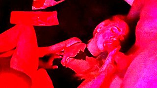 Naughty blonde teen slut enjoying hardcore gang banging fun