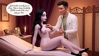 Luna's Sensual First Checkup Gothic Beauty Awakens in Her Doctor's Caring Hands (AI generated)