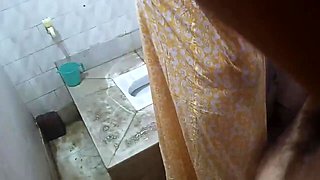 Indian Housewife Nude and Naked Bath