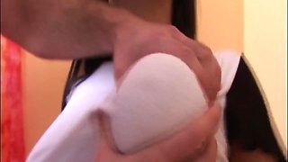 Horny Brunette Babe Fingered Hard to Shaking Orgasm