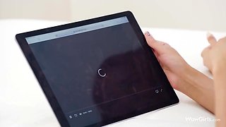 Emily Mayers And Agatha Vega - Lick Each Others Pussies After Watching A Lesbian Film