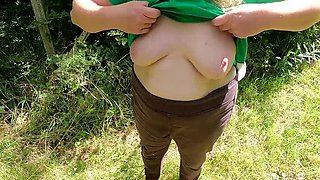 Big Tits Slapped Hard in Public Outdoor BDSM Punishment