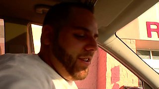 Blonde bitch sucks me legs cock then gets fucked hard