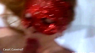 Masked Couple in Amateur Sex with Blowjob, Creampie and Cumshots
