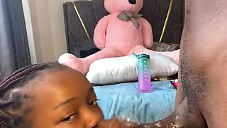 Ebony babe loves to spend time on her boyfriend's BBC