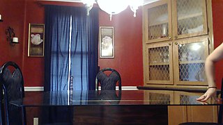 tinytwat masturbating on my sisters kitchen table